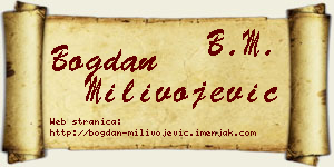 Bogdan Milivojević vizit kartica